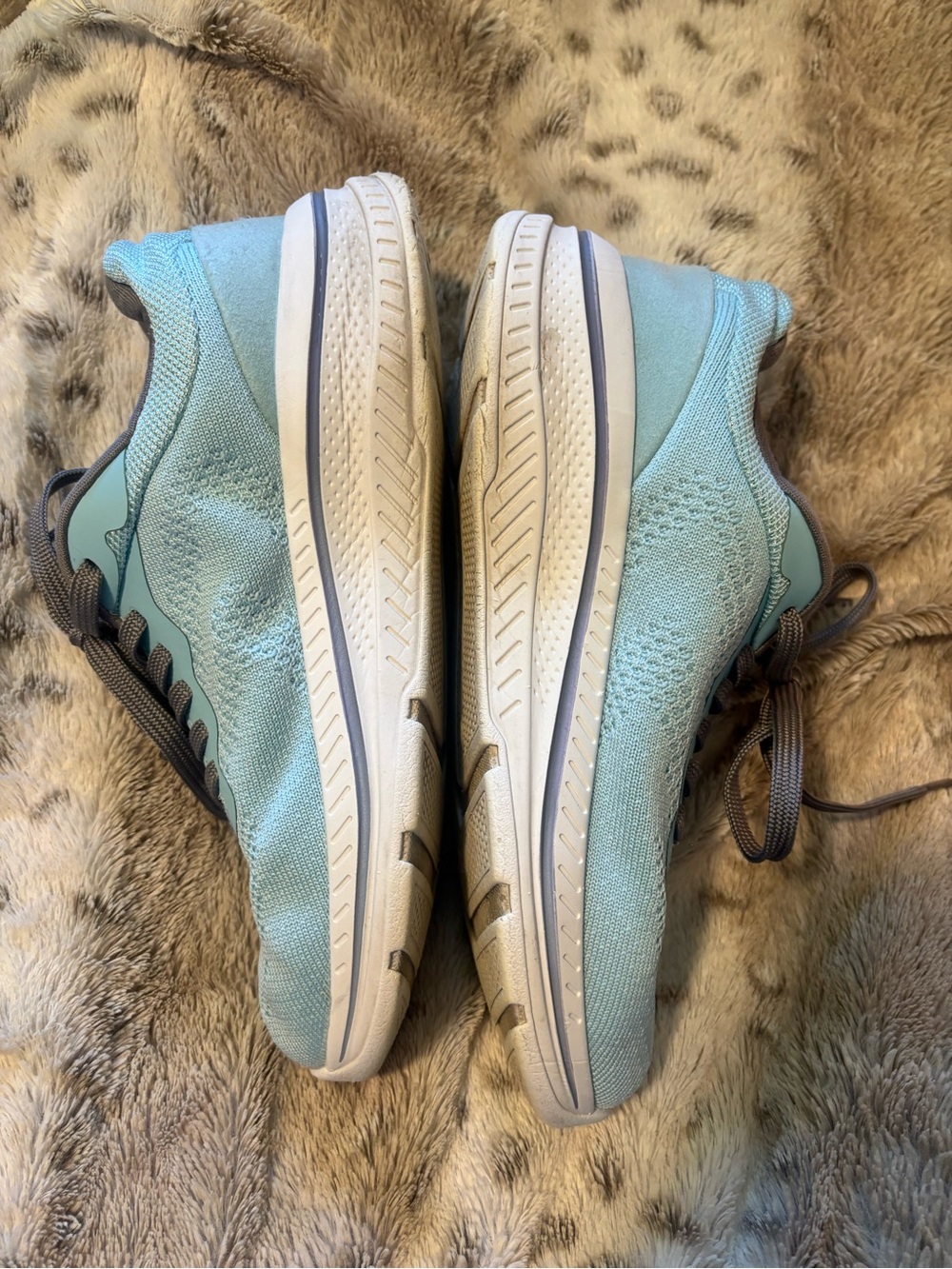 Light Blue Women's Knit Athletic Sneakers